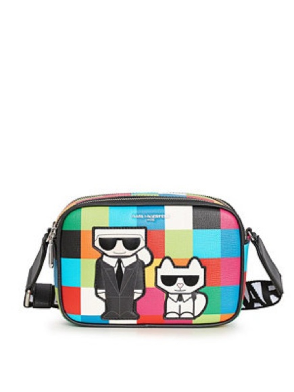 Karl Lagerfeld Paris Maybelle Multicolor Crossbody Camera Bag Handbag NWOT